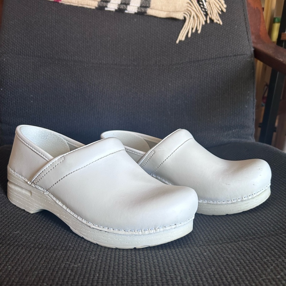 Dansko White Clogs